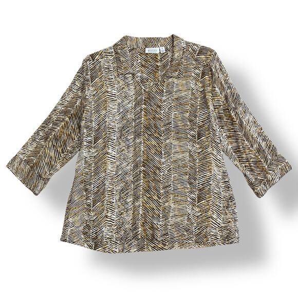 Masai Badutta Top V-Neck 3/4 Sleeve Size Small in‎ color Tapenade - Picture 1 of 7